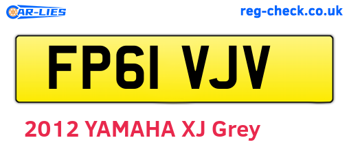 FP61VJV are the vehicle registration plates.