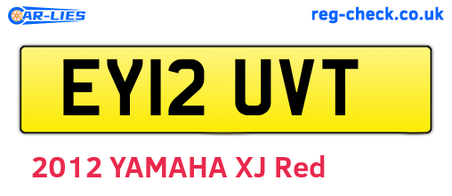 EY12UVT are the vehicle registration plates.