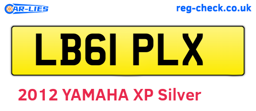 LB61PLX are the vehicle registration plates.