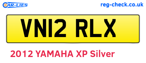 VN12RLX are the vehicle registration plates.