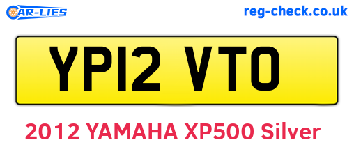 YP12VTO are the vehicle registration plates.