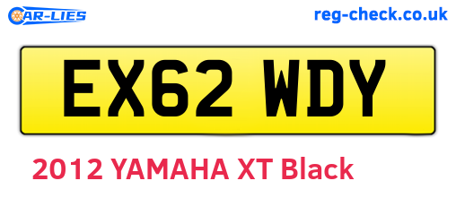 EX62WDY are the vehicle registration plates.