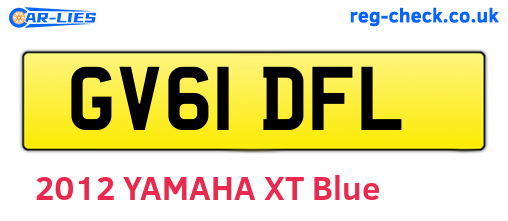 GV61DFL are the vehicle registration plates.
