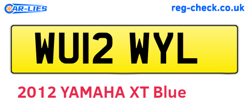 WU12WYL are the vehicle registration plates.
