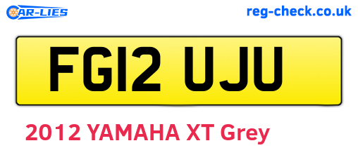 FG12UJU are the vehicle registration plates.