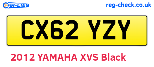 CX62YZY are the vehicle registration plates.