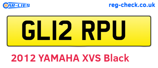 GL12RPU are the vehicle registration plates.
