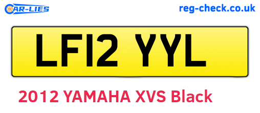 LF12YYL are the vehicle registration plates.