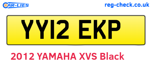 YY12EKP are the vehicle registration plates.