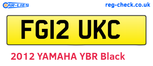 FG12UKC are the vehicle registration plates.