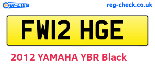 FW12HGE are the vehicle registration plates.