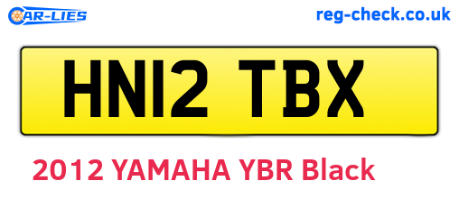HN12TBX are the vehicle registration plates.