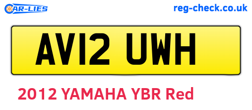AV12UWH are the vehicle registration plates.