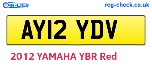 AY12YDV are the vehicle registration plates.