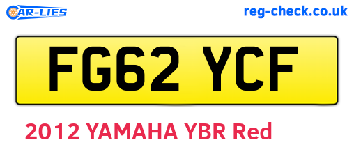 FG62YCF are the vehicle registration plates.