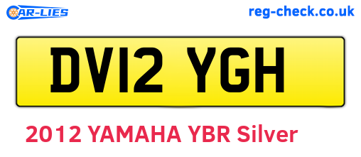 DV12YGH are the vehicle registration plates.