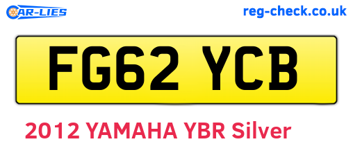 FG62YCB are the vehicle registration plates.