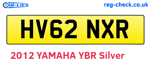 HV62NXR are the vehicle registration plates.