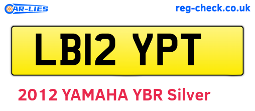LB12YPT are the vehicle registration plates.