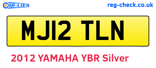 MJ12TLN are the vehicle registration plates.