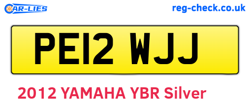 PE12WJJ are the vehicle registration plates.