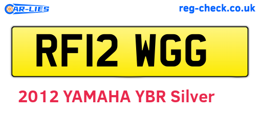 RF12WGG are the vehicle registration plates.