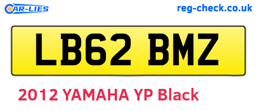 LB62BMZ are the vehicle registration plates.