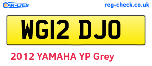 WG12DJO are the vehicle registration plates.