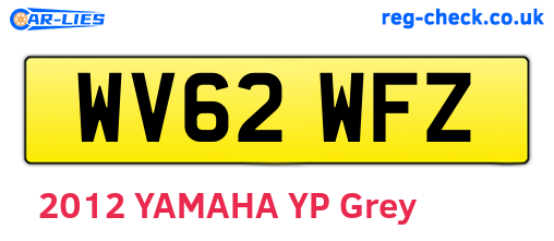 WV62WFZ are the vehicle registration plates.