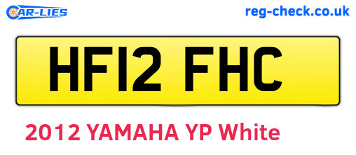 HF12FHC are the vehicle registration plates.