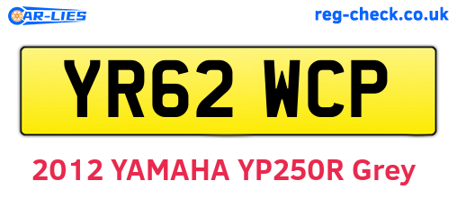 YR62WCP are the vehicle registration plates.