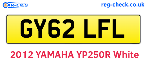 GY62LFL are the vehicle registration plates.