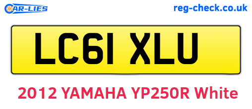 LC61XLU are the vehicle registration plates.