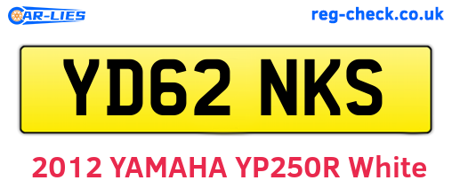 YD62NKS are the vehicle registration plates.