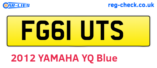 FG61UTS are the vehicle registration plates.