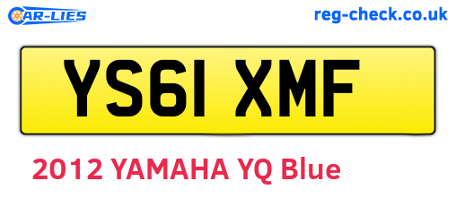 YS61XMF are the vehicle registration plates.