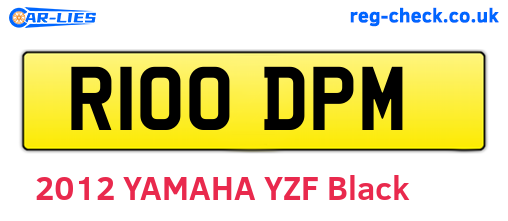 R100DPM are the vehicle registration plates.