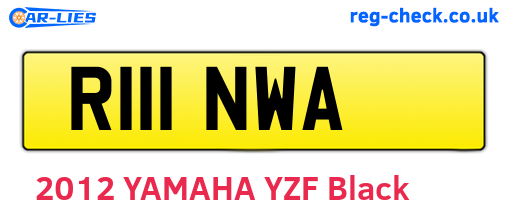 R111NWA are the vehicle registration plates.