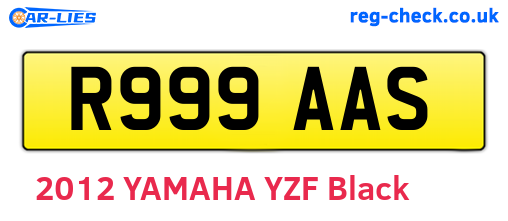 R999AAS are the vehicle registration plates.