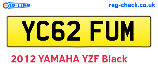 YC62FUM are the vehicle registration plates.