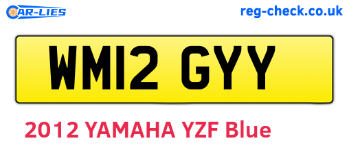 WM12GYY are the vehicle registration plates.