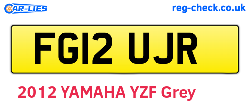 FG12UJR are the vehicle registration plates.