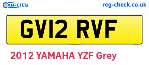 GV12RVF are the vehicle registration plates.