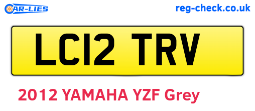 LC12TRV are the vehicle registration plates.