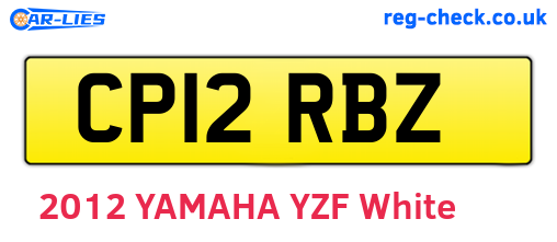 CP12RBZ are the vehicle registration plates.