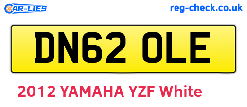 DN62OLE are the vehicle registration plates.