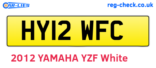 HY12WFC are the vehicle registration plates.