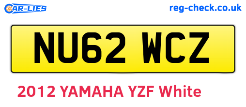 NU62WCZ are the vehicle registration plates.