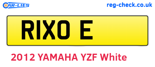 R1XOE are the vehicle registration plates.