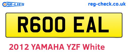R600EAL are the vehicle registration plates.